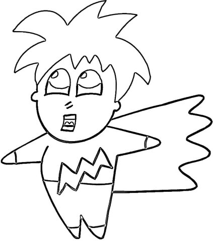 Anime Japanese Boy  Coloring Page